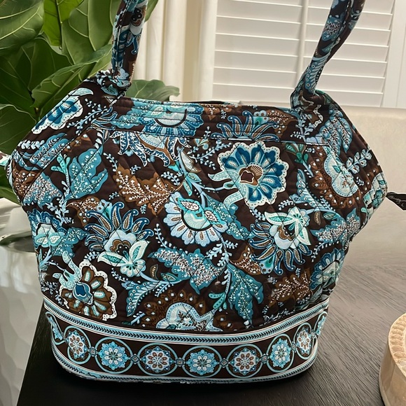 LIKE NEW Vera Bradley Retired Java Blue SHOULDER BAG - Picture 3 of 13